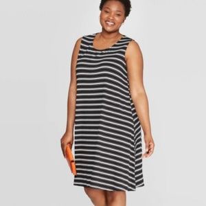 Ava & Viv Striped Sleeveless Dress NWT Size X(14W)